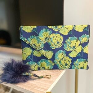 Anthropologie Floral Clutch